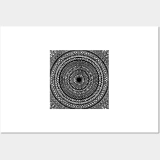 Black an white mandala art. Posters and Art